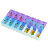 14 Grids Weekly Pill Case 7 Days Medicine Box Tablet Dispenser Organizer Pill Box Splitters Plastic Storage Box Medicine  First Aid Storage
