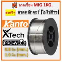 ส่งฟรี ลวดเชื่อมฟลักคอร์ Mig Fluxcore ลวดเชื่อมไม่ใช้แก๊ส ขนาด 0.8 1.0 หนัก1 kg ลวดเชื่อมฟลัคคอ คุณภาพดี