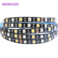 ❁ 12V RGB LED Strip 12 Volt Light 5050 Black PCB 60led/m Waterproof Flexible White Red RGBW RGBWW Led Strip Ribbon Tape Decoration