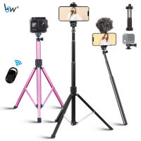 Selfie Stick ขาตั้งกล้องศัพท์สำหรับ Samsung เว็บแคม GoPro กล้องน้ำหนักเบาขาตั้งกล้องพร้อมที่วางศัพท์อเนกประสงค์ Bluetooth