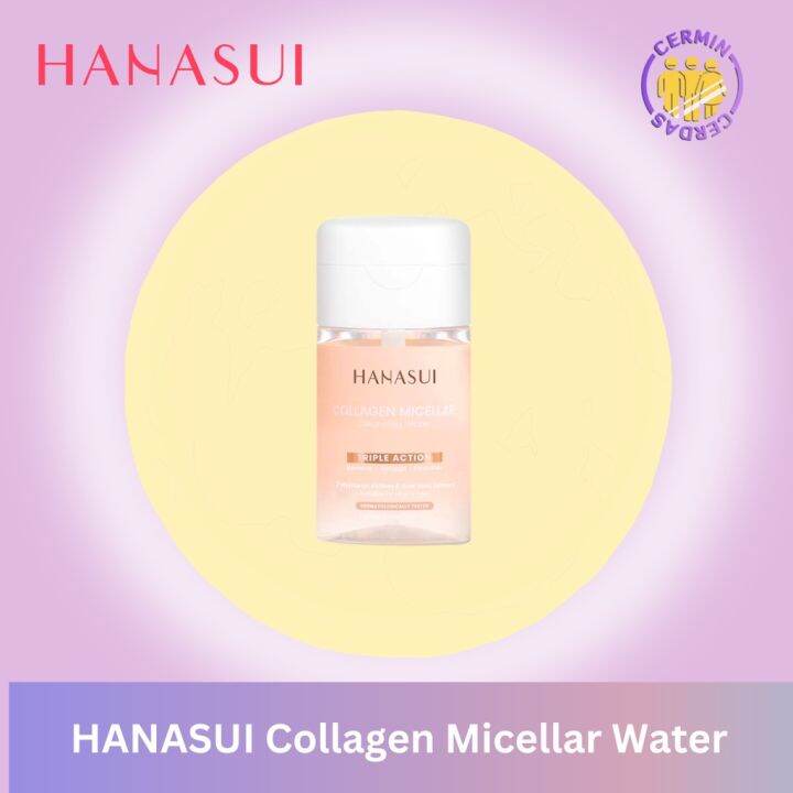 CERMIN CERDAS HANASUI Collagen Micellar Cleansing Water Makeup Remover Tanpa Bilas Lazada