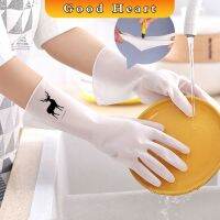 ถุงมือยาง ถุงมือล้างจาน ถุงมือกันน้ำ ถุงมือทำความสะอาดเเบบยาว Size S &amp; M Rubber gloves