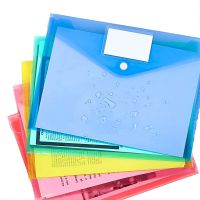 Thicker Version Transparent Folder Multi-Color Folder Button Folder Student Office Waterproof Folder Privacy Protection