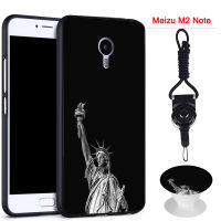 มาใหม่ล่าสุด Meizu M2เคสโทรศัพท์โน๊ทสำหรับเคสซิลิโคนเนื้อนิ่มมีขาตั้งโทรศัพท์ลวดลายและเชือกเหมือนกัน