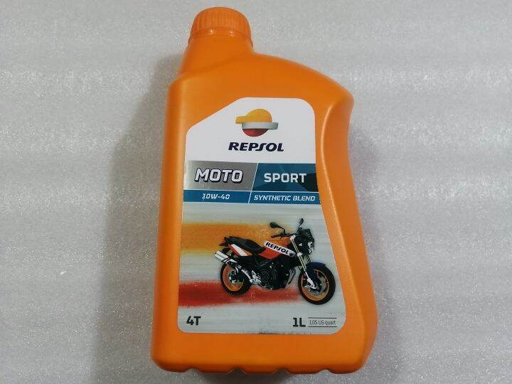 REPSOL Motorcycle Oil 10W - 40 1 Liter 4T Synthetic Blend, for wet ...