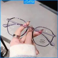 PTQ แว่นอ่านหนังสือผู้หญิงรูปหลายเหลี่ยมแฟชั่นแว่นตาสำหรับสายตายาวตามอายุแว่นตาแว่นตาที่มีเกรด + 100 ~ + 400