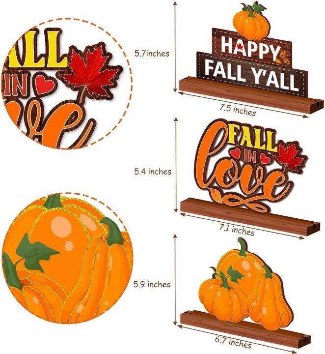 jollyboom-fall-โต๊ะไม้กลาง3ชิ้นป้ายไม้ตก-happy-fall-yall-fall-in-love-ฟักทองไม้โต๊ะยืน-decors-สำหรับวันขอบคุณพระเจ้า-fall-in-love-ตกแต่งห้องอาบน้ำเจ้าสาว