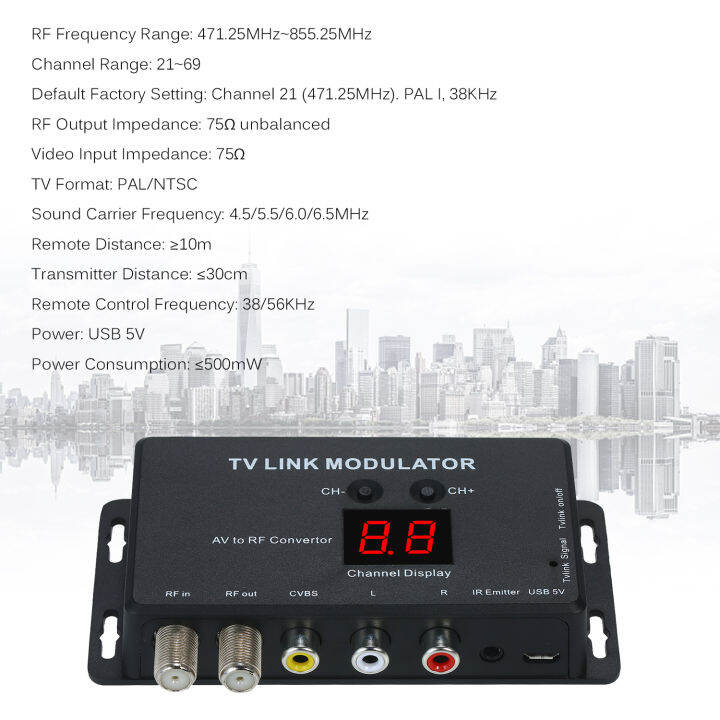 kkmoon-tvlink-modulator-ตัวแปลง-av-เป็น-rf-และตัวขยาย-ir-ตัวปรับ-rf