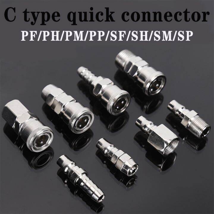 Pneumatic Fitting C Type Quick Connector High Pressure Coupling Pp20 Sp20 Pf20 Sf20 Ph20 Sh20 8437