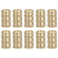 10pcs Female Thread Brass Knurled Threaded Inserts For Plastic Embedment Nuts for 3D