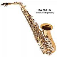 แซกโซโฟนอัลโต้นกอินทรีแบรนด์ SA 501แลกเกอร์ทอง Sax In Eb Tune + เคสอุปกรณ์เสริม,ถุงมือ,กก,สายรัด