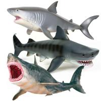 ทะเล Sea Life Megalodon รูปการกระทำคลาสสิกมหาสมุทรสัตว์บิ๊กฉลามปลารุ่นพีวีซีเก็บของเล่นสำหรับเด็กของขวัญ B8P6