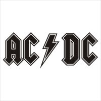 AC DC สติกเกอร์ติดรถยนต์   สติกเกอร์ pvc กันน้ำ  ขนาด 6.5 x 17 cm ราคา 19 บาท