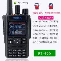 None Gps/bluetooth Radtel RT-490วิทยุสมัครเล่น2-Way 256 CH การบิน Band Walkie-Talkie AM ความถี่ RX USB-C J116