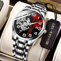 Original Mens Watch Personalized Design Totem Stainless Steel Quartz Watches Waterproof Calendar Date Man Brand A4284