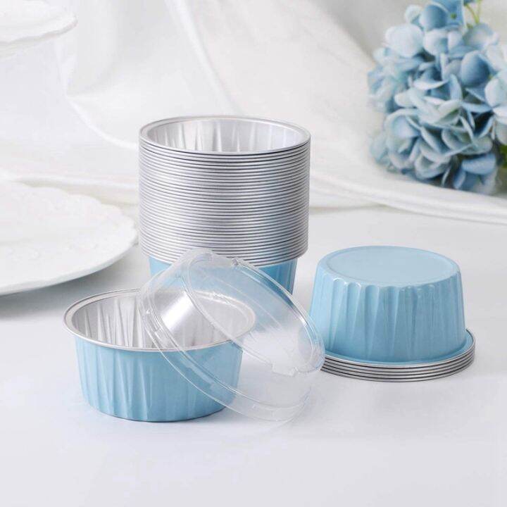 100pcs-5oz-125ml-disposable-cake-baking-cups-muffin-liners-cups-with-lids-aluminum-foil-cupcake-baking-cups