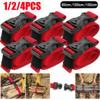 124PCS PPortable Cargo Tie Down กระเป๋าเดินทางเข็มขัด Quick Release Buckle 50100150ซม. สัมภาระ Secure สำหรับ Camping เดินป่า