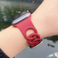 Newest Silicone Band for 40mm 41mm 44mm 45mm Gourmette Soft Sport celet Strap for Series 7 6 SE 5 4 3 2