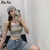 Zhu Xia Tube Top Women Bottoming ที่ไม่มีสายหนังห่อหน้าอกหวานและเผ็ดตัวอักษร Anti-Glare สั้นสวมใส่ภายใน Outerwear