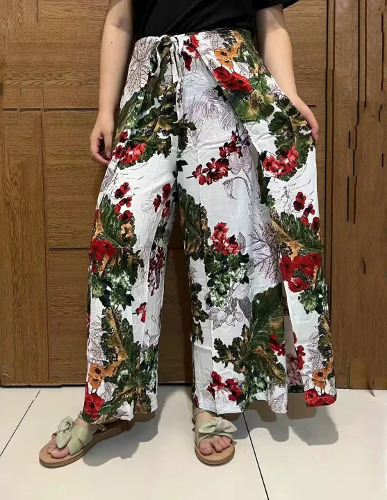 floral square pants outfit