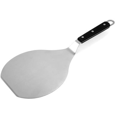 Extra-Large Stainless Steel Wide Spatula Turner with Strong Wooden Handle - Dishwasher Safe Pizza Peel Kitchen Utensil