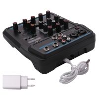 Audio Mixer 4-Channel USB Audio Interface Audio Mixer, DJ Sound Controller Interface with USB,Soundcard for PC Recording