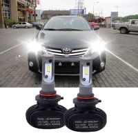 2PC COB 9006 HB4 80W ไฟหน้ารถมอเตอร์ไซค์แบบ LED หลอดไฟชุดคิทสำหรับรถโตโยต้า Corolla 1995-2013 Low Beam