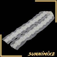 [SunnimixdeMY] 90cm Mesh Beaded Lace Trims Sewing Crafts Applique Embellishments Crafts DIY