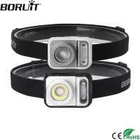 BORUiT B36 LED Red Light Mini Headlamp Memory Function Waterproof Headlight Hunting Camping Lighting AAA Battery Head Torch