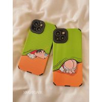 เคสโทรศัพท์มือถือ กันตก ลายการ์ตูนชินจังน่ารัก สําหรับ IPhone 14 13 12 11 7 8 Pro Max XS XR 8 7 14 Plus