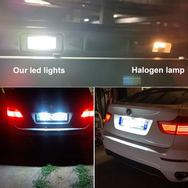 2pcs led License Plate Light Canbus Number Lamp For BMW E92 E93 F30 F31 F45  E39 E60 F11 E70 X5 E84 X1 E82 F22 E90 E91 E61 F10