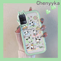 เคส Chenyyka สำหรับ OPPO A94 4G F19 Pro Reno 5F Reno 5 Lite เคสการ์ตูนน่ารัก Pochacco ลูกสุนัขใหม่นุ่มใสเคสมือถือสร้างสรรค์เลนส์กล้องถ่ายรูปมอนสเตอร์ตัวเล็กเคสป้องกันกันกระแทกแบบใสเคสซิลิโคน