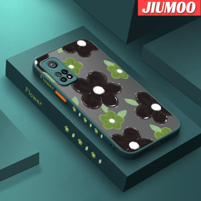 เคส JIUMOO สำหรับ Xiaomi 10T 10T 10T Pro Redmi เคส K30s ลายการ์ตูนแฟชั่นกลีบดอกไม้เคสโทรศัพท์เนื้อแข็งกันกระแทกขอบเคสลายซิลิโคนนิ่มคลุมทั้งหมดเคสป้องกันเลนส์กล้อง