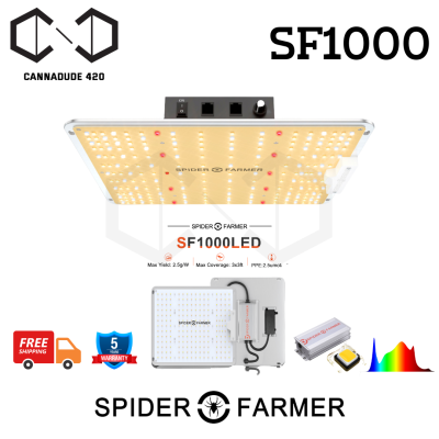 [ส่งฟรี] ไฟปลูกต้นไม้ Spider Farmer® SF1000 LED Grow Light With Dimmer Knob 100 watt