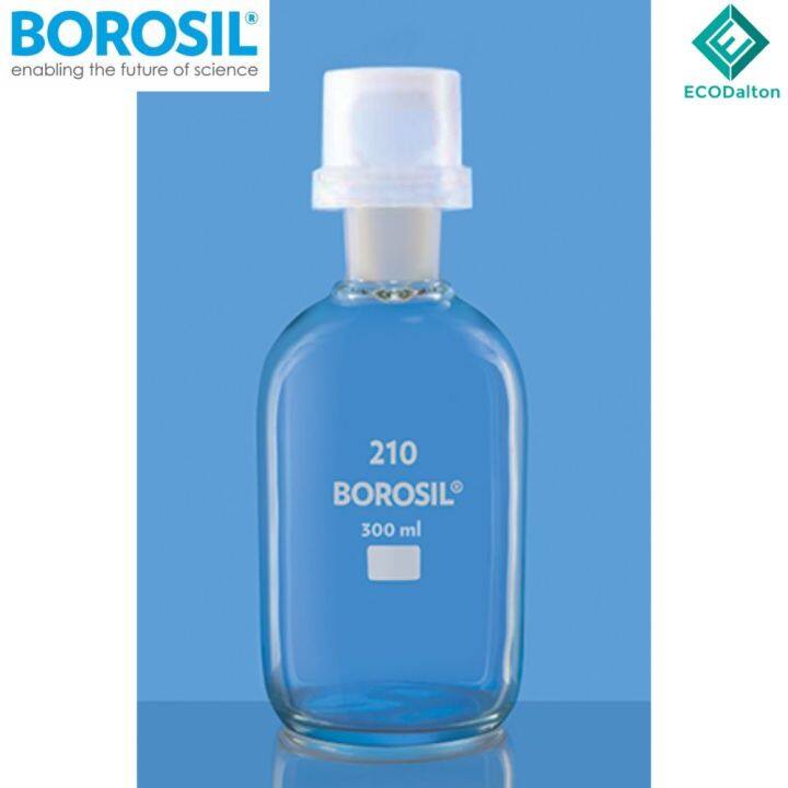 BOROSIL B.O.D Bottles With Interchangeable Stopper And Plastic Cap, 300 ...