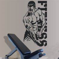 ◕ Fitness bodybuilding wall stickers gym wall decals fitness stickers bodybuilding sports detachable wall stickers B7070