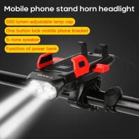 MTB Bicycle Light High Light Lighting Cycling 130 Decibels Bike Horn Bell Bike Phone Holder Suit Flashlight Bike Accessories