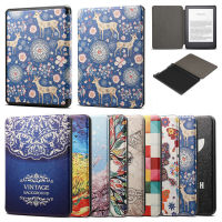 เคสฝาปิดแม่เหล็กสำหรับ Amazon รุ่นใหม่11th Kindle Paperwhite รุ่น2021 6.8 "เปิดตัวตื่นอัตโนมัติเมื่อนอนหลับเคสหนังเคส PU อัจฉริยะรูปแบบที่ได้วาดไว้