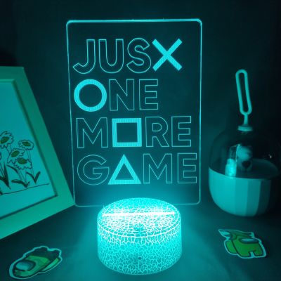 โคมไฟนีออน Led 3D ภาพลวงตา RGB ไฟกลางคืน USB วันเกิดของขวัญให้เพื่อนเย็นเตียงห้องเล่นเกมโต๊ะเครื่องตกแต่งหลากสีไฟกลางคืน