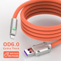 OD6.0 USB Charging Cable For iPhone 14 13 12 11 Pro Max XS 6s 7 8 Plus Extra Thick Soft TPE Phone Charger Cord Data Charger Wire Docks hargers Docks C