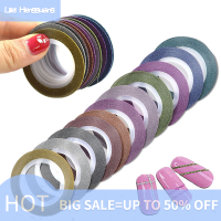 Lilei 12ม้วนเล็บศิลปะ1mm กาว Striping TAPE LINE สติ๊กเกอร์ตกแต่ง