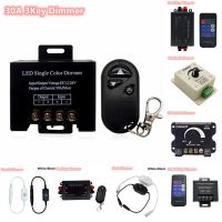 ✠ LED Dimmer DC12-24V 8A 30A Knob / Touch / 3Key / 11Key Wireless RF Remote Control LED Switch Dimmer for Single Color LED Strips