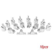 16PCS 4-Bow Bimini Top Deck Hinge Jaw Slide Eye End Marine Hardware Universal 316 Stainless Steel Set Fitting Boat Accessories Accessories