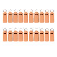 10 Pcs Neoprene Chapstick Holders Lipstick Cases Cover Hand Sanitizer Bottle Cover Key Chain (Yellow)