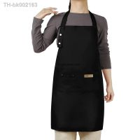 ❡ Apron Kitchen Double Pocket Thickened Stain Resistant Apron Adjustable Apron Use for Baking Cooking Barbecue Apron for Men Woman