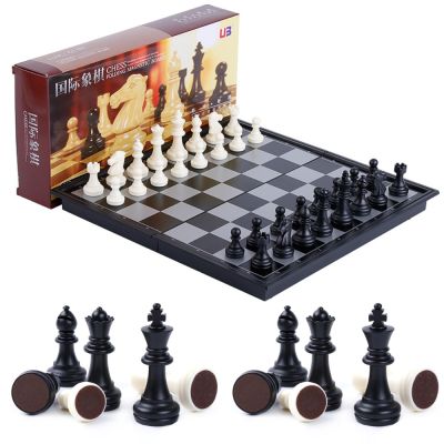 หมากรุกสากลแม่เหล็ก Black&amp;White Magnetic Chess ของเล่น เด็ก