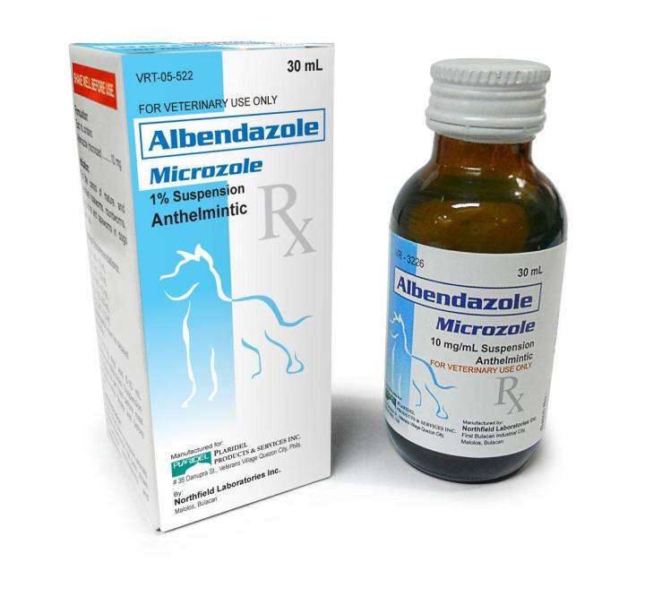Microzole Albendazole Anthelmintic Oral Liquid Suspension Dewormer 30ml