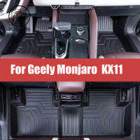 สำหรับ Geely Monjaro แผ่นปูพื้นกันลื่นกันน้ำสำหรับรถยนต์ KX11ปุ่มแอร์แต่งรถพรมปูพื้นแบบพิเศษที่ล้อมรอบอย่างสมบูรณ์