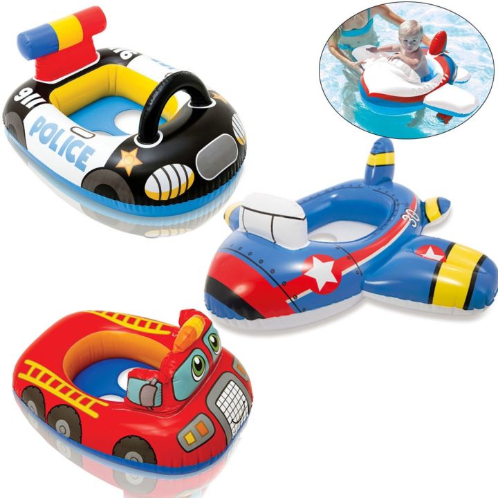 kid-inflatable-swimming-ring-summer-swimming-pool-baby-float-car-shaped-circle-swimming-water-fun-seat-boat-pool-toy-for-toddler