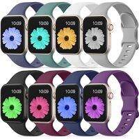 8 Pak pita untuk Apple Watch 38mm 40mm 41mm 42mm 44mm 45mm 49mm Ultra Series8 7 6 5 /SE Wanita Pria gelang tali olahraga